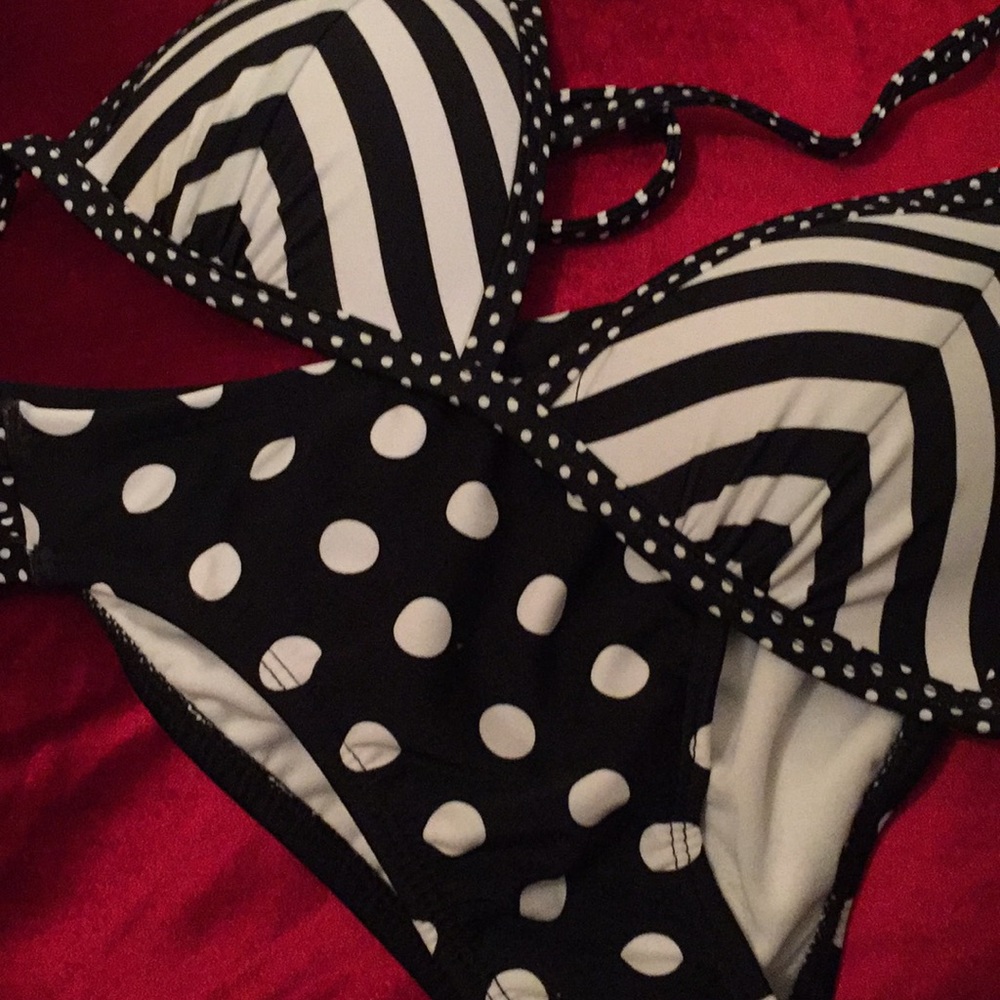 Black and White String Bikini